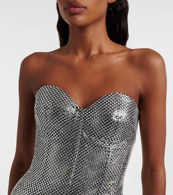 Verziertes Minikleid aus Satin | Dolce&Gabbana