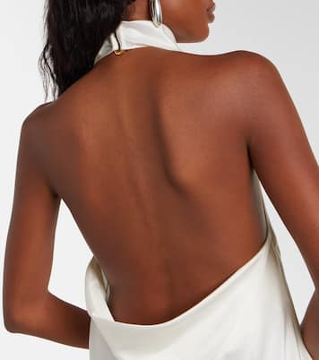 Halterneck satin top | Stella McCartney