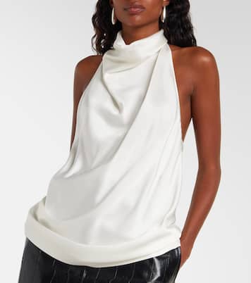 Halterneck satin top | Stella McCartney