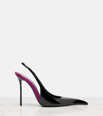 Amalia 110 patent leather slingback pumps | Saint Laurent