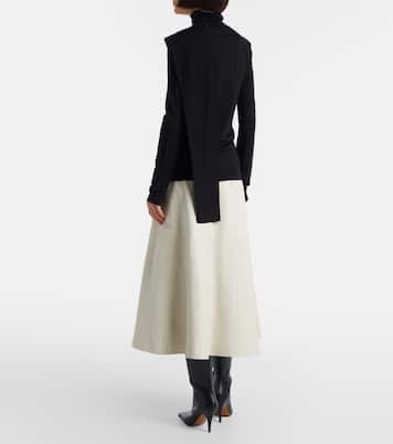 Top in jersey di lana con sciarpa | Róhe