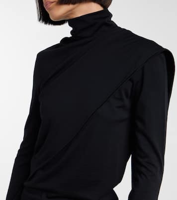 Top in jersey di lana con sciarpa | Róhe