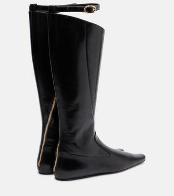 Twisted leather knee-high boots | Tory Burch