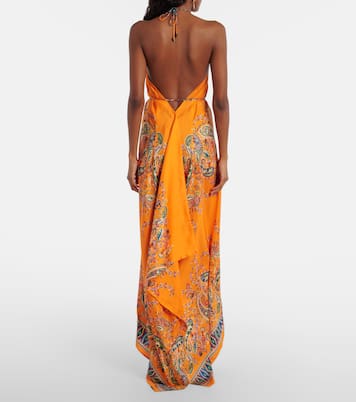 Vestido largo asimétrico con paisley | Etro