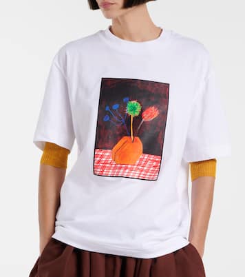 Printed cotton jersey T-shirt | Plan C