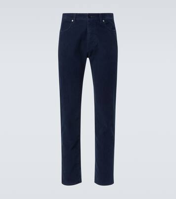 Mid-rise cotton corduroy slim jeans | Stone Island