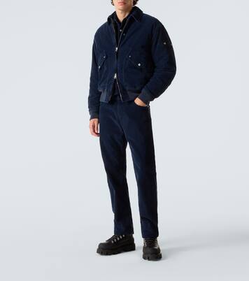 Mid-rise cotton corduroy slim jeans | Stone Island