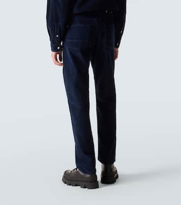 Mid-rise cotton corduroy slim jeans | Stone Island