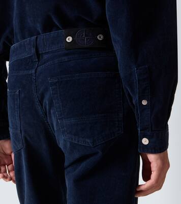 Mid-rise cotton corduroy slim jeans | Stone Island