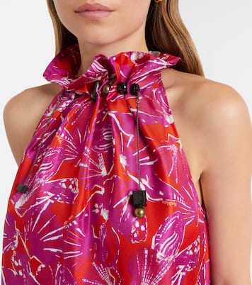 Cartone printed silk maxi dress | Max Mara