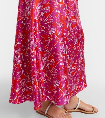 Cartone printed silk maxi dress | Max Mara