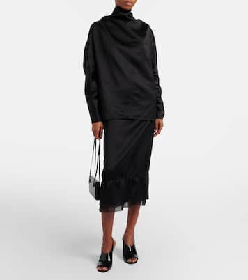 Jupe midi en satin | Toteme