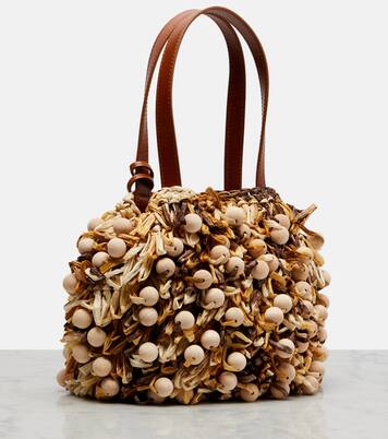Pom Pom beaded top-handle bag | Aquazzura
