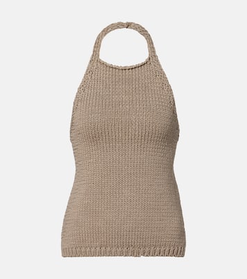 Knitted halterneck cotton top | Róhe