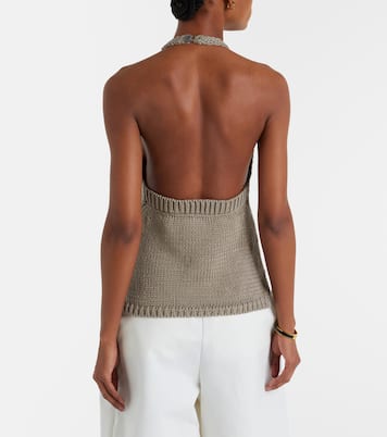 Knitted halterneck cotton top | Róhe
