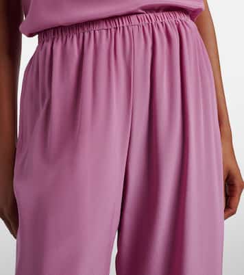 Weite Hose Loreto aus Seiden-Crêpe | Asceno
