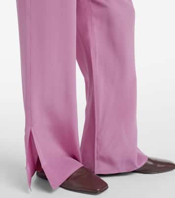 Weite Hose Loreto aus Seiden-Crêpe | Asceno