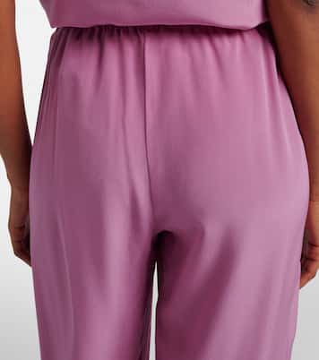 Weite Hose Loreto aus Seiden-Crêpe | Asceno