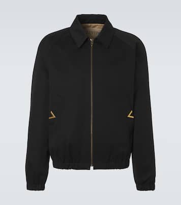 Chaqueta de gabardina de algodón con VGold | Valentino
