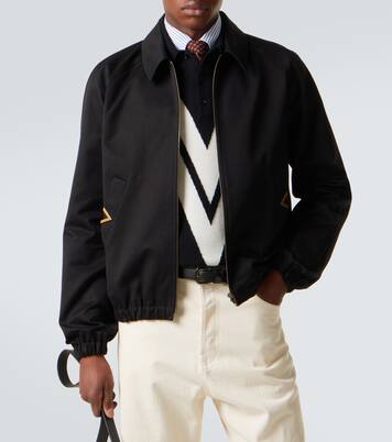 Chaqueta de gabardina de algodón con VGold | Valentino