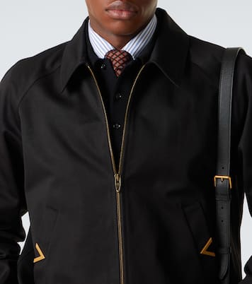 Chaqueta de gabardina de algodón con VGold | Valentino