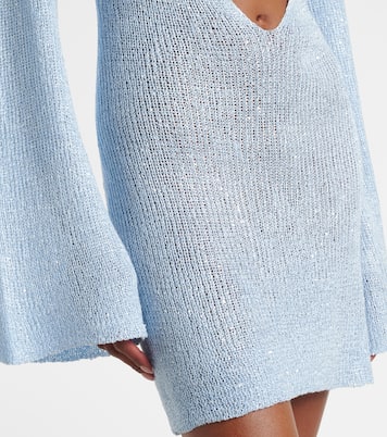 فستان قصير محبوك مزين بالترتر Rey | Bananhot