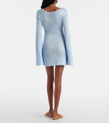 فستان قصير محبوك مزين بالترتر Rey | Bananhot