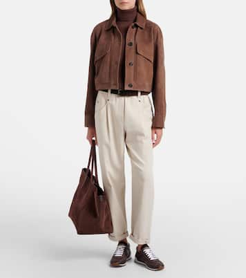 Zapatillas de piel con cuentas Monili | Brunello Cucinelli