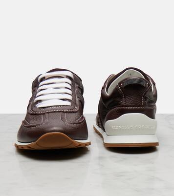 Zapatillas de piel con cuentas Monili | Brunello Cucinelli