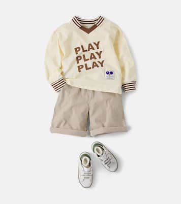 Play printed cotton jersey sweatshirt | Mini Rodini