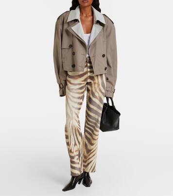 Stovepipe zebra-print straight jeans | 7 For All Mankind