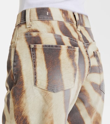 Stovepipe zebra-print straight jeans | 7 For All Mankind
