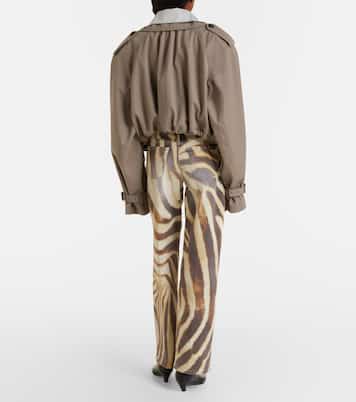 Stovepipe zebra-print straight jeans | 7 For All Mankind