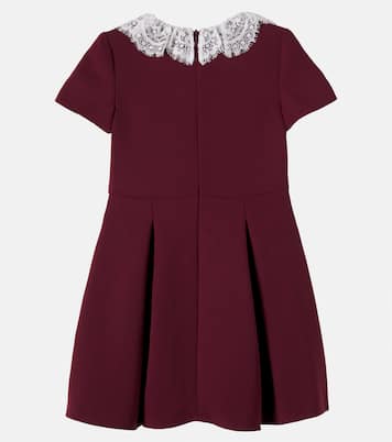 Lace-trimmed cotton dress | Self-Portrait Kids