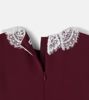 Lace-trimmed cotton dress | Self-Portrait Kids