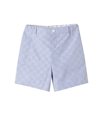 GG striped cotton poplin Bermuda shorts | Gucci Kids