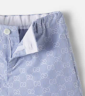 GG striped cotton poplin Bermuda shorts | Gucci Kids