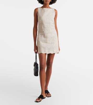 Iria polka-dot linen minidress | Faithfull