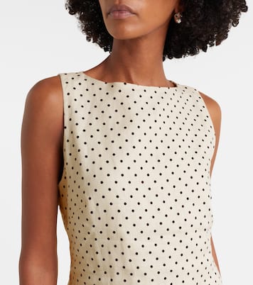 Iria polka-dot linen minidress | Faithfull