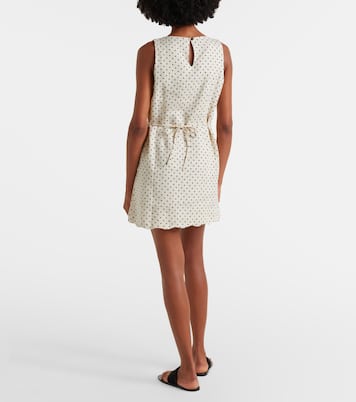 Iria polka-dot linen minidress | Faithfull
