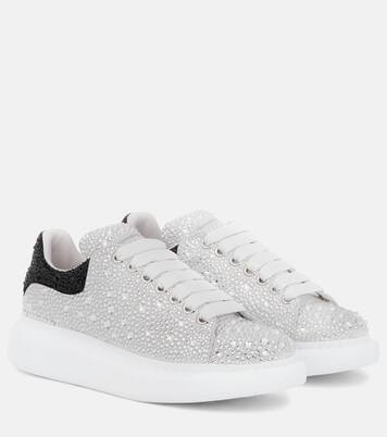 Oversized embellished leather sneakers | McQueen