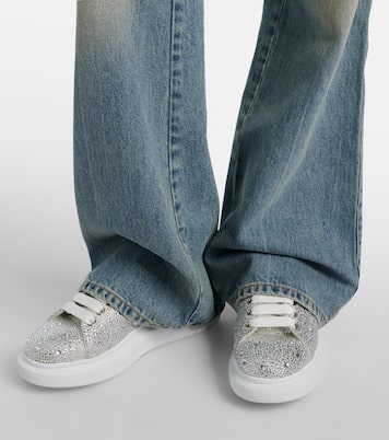 Oversized embellished leather sneakers | McQueen