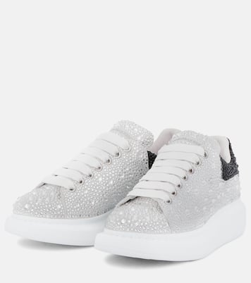 Oversized embellished leather sneakers | McQueen