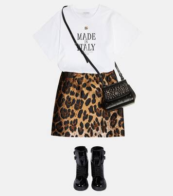 Patent leather combat boots | Dolce&Gabbana Kids