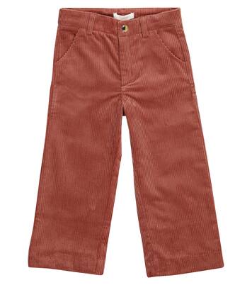 Stretch-cotton corduroy straight pants | Chloé Kids