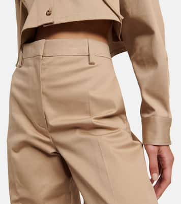 High-Rise-Hose aus einem Baumwollgemisch | Prada
