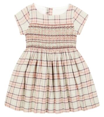 Duchesse checked cotton-blend dress | Bonpoint