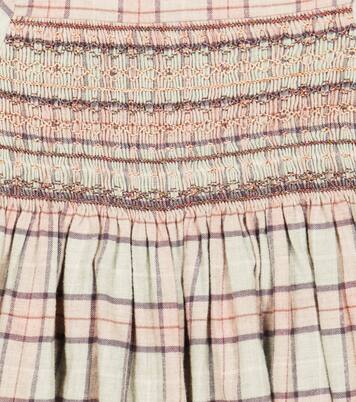 Duchesse checked cotton-blend dress | Bonpoint