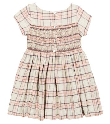 Duchesse checked cotton-blend dress | Bonpoint