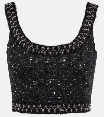 Verziertes Cropped-Top aus Tweed | Giambattista Valli